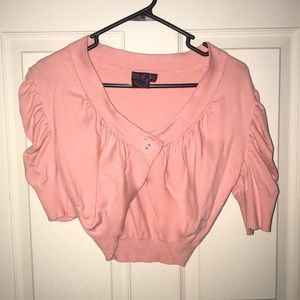 Peach short sleeved cardigan
